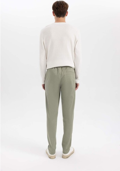 Jogger Pantolon Cepli Basic Düz Modal Dar Paça B2155AX23AU
