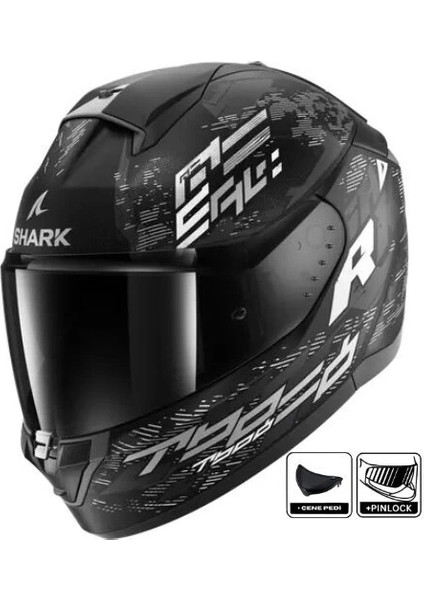 Kask Shark Rıdıll 2 Molokai Mat Kapalı Siyah/gri