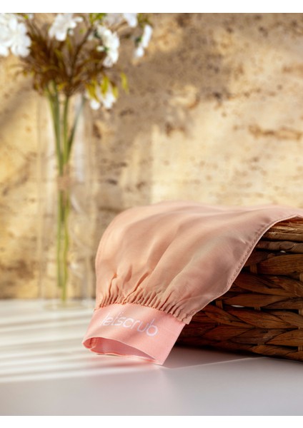 Bej Lastikli Banyo Duş Kesesi Peeling Eldiveni %100 Floş Ipek Hassas Ciltler Için modelleri