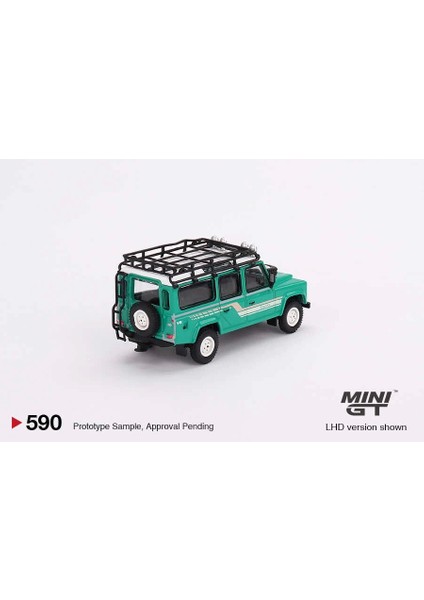 Bfs Mini Gt 1/64 Land Rover Defender 110 1985 County Station Wagon Trident Green modelleri
