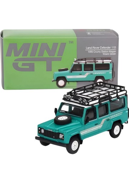 Bfs Mini Gt 1/64 Land Rover Defender 110 1985 County Station Wagon Trident Green indirimleri