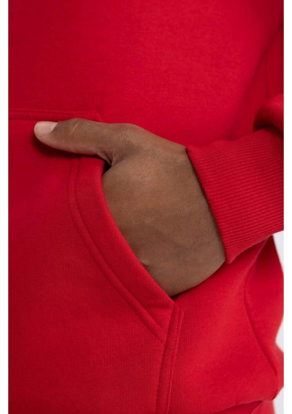 Fit NBA Chicago Bulls Standart Fit Kapüşonlu Cepli Sweatshirt