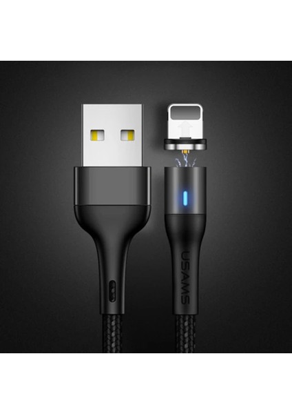 Usams Mıknatıslı Başlık Iphone 14-13-12-11 USB Şarj KABLOSU-(1903) - CPT107806-7355