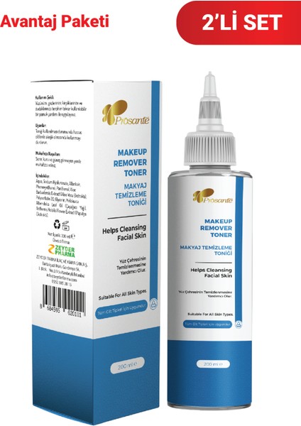 Makyaj Temizleme Toniği 200 ml 2'li Paket