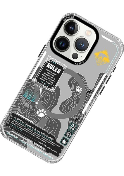 iPhone 15 Pro Max Map Magsafe Kapak - Snowfield modelleri