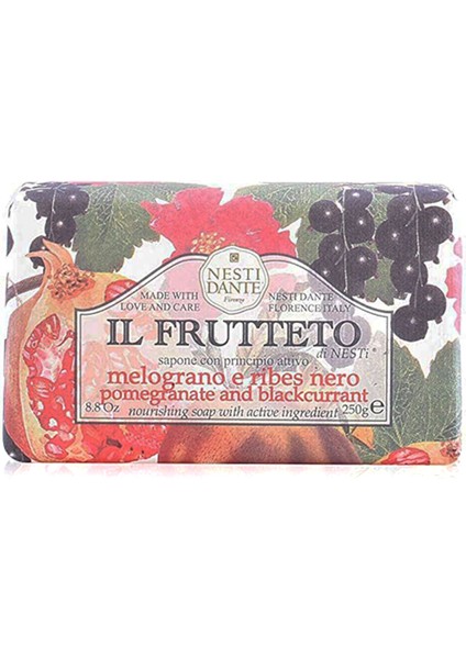 Il Frutteto Pomegranate Blackcuurrant Katı Sabun 250gr | Antioksidan | Nar Ve Siyah Üzüm Özü