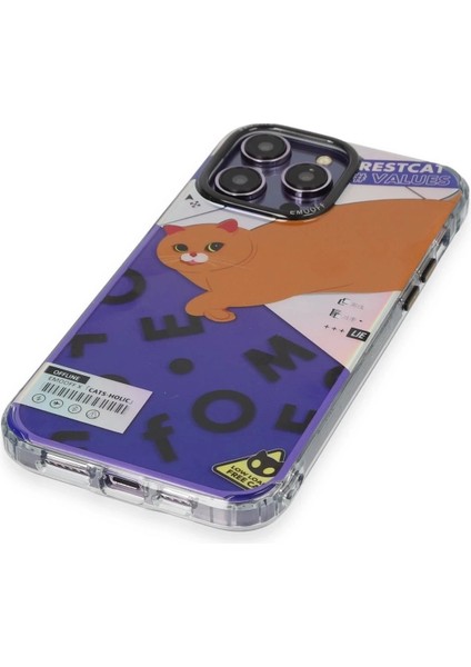 iPhone 14 Pro Kılıf Cat Desenli Kapak - Cat - 4 indirimleri