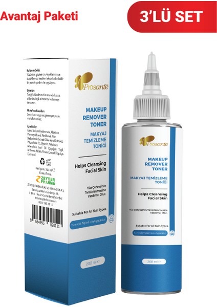 Makyaj Temizleme Toniği 200 ml 3'lü Paket