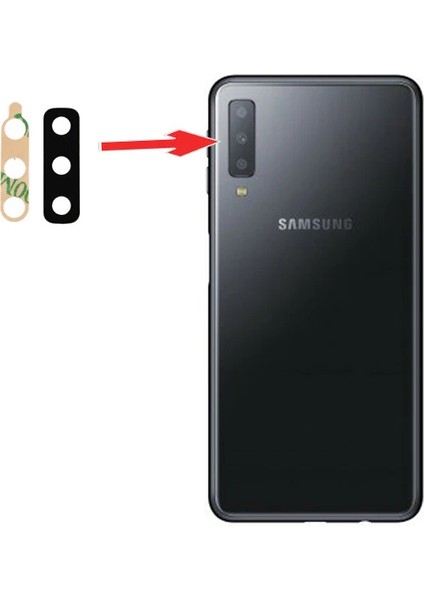 Samsung Galaxy A7 (2018) A750 Arka Kamera LENS-(1903) - CPT101624-4091