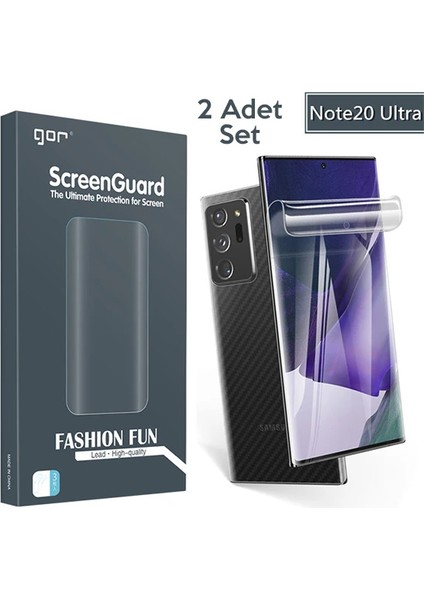 Gor Sm Galaxy Note 20 Ultra 3D Kavisli Full Darbe Emici Ekran Koruyucu 2 Adet Set-( - CPT101327-11