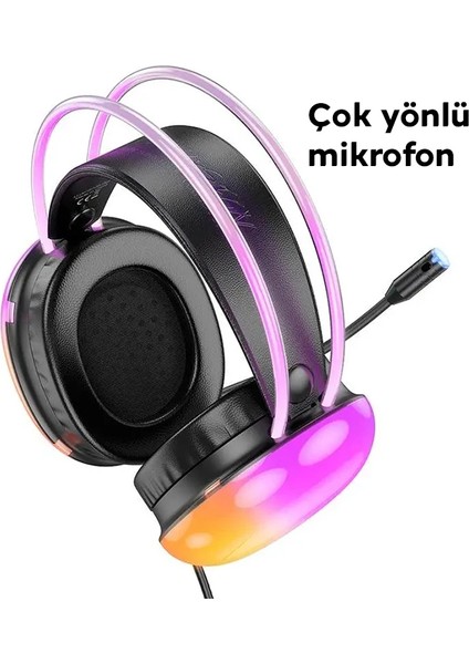 Hoco W109 Plus Rich Usb7.1 Gaming Kulaküstü KULAKLIK-(1903) - CPT102816-5046