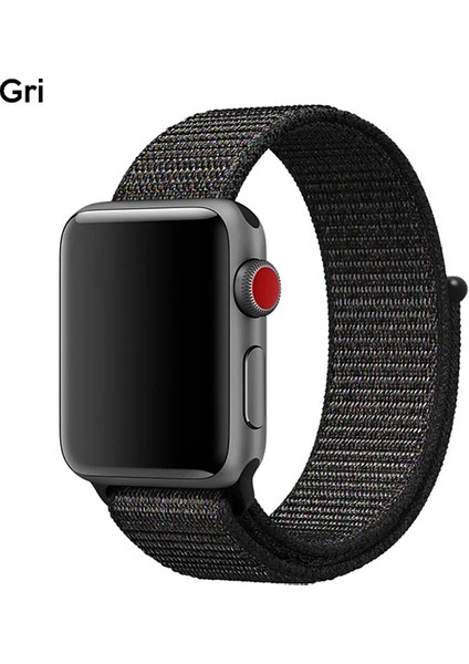 Ally Apple Watch 7-8 41MM 6-5-4 40MM Nylon Loop Spor Kayış Kordon 3-2-1 38MM-(1903 - CPT103272-42