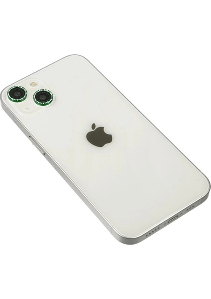 iPhone 14 Diamond Kamera Lens - Yeşil - CPT105288-7719