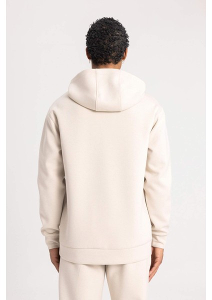 Fit Standart Fit Kapüşonlu Skuba Dalgıç Kumaş Sporcu Sweatshirt B4758AX24SP
