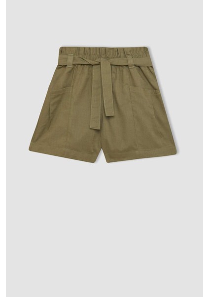 Kız Çocuk Keten Şort