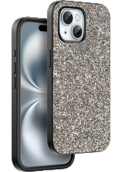 iPhone 15 Plus Bright Simli Kapak - Gold - CPT107644-5721