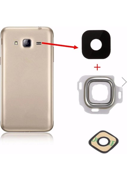 Ally Samsung Galaxy J3 J320 (2016) Için Kamera Lens FULL-(1903) - CPT104719-5097