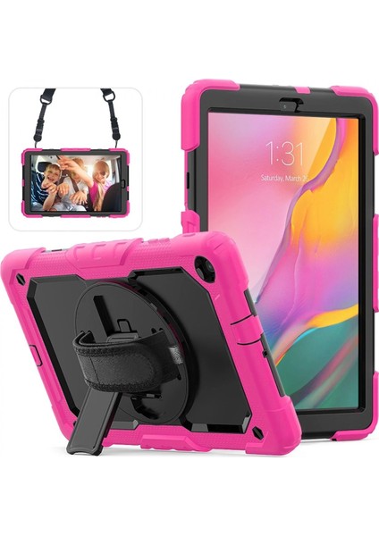 Samsung Galaxy T510 Tab A 10.1 Kılıf Pars Tablet Kapak - Pembe - CPT104012-2734