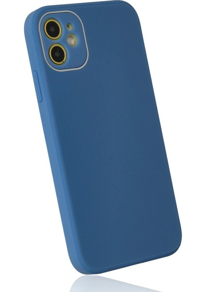 iPhone 12 Kılıf Glass Kapak - Mavi - CPT106917-6845