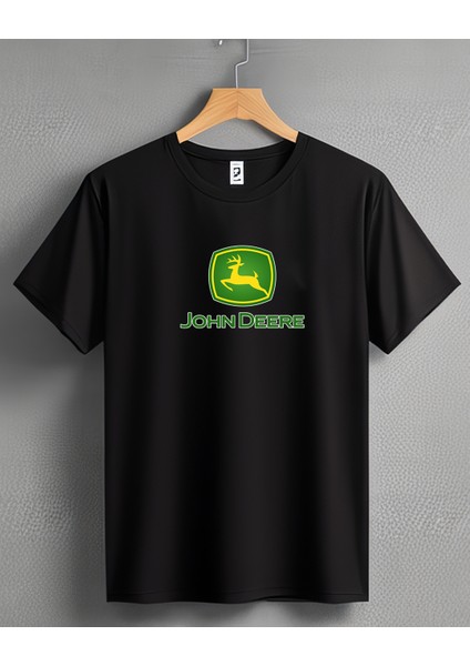 John Deere Traktör Baskılı Sıfır Yaka Tişört -TM2002 fiyatları