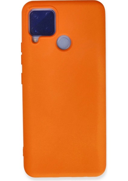 Realme C15 Kılıf Nano Içi Kadife Silikon - Turuncu - CPT105481-6087