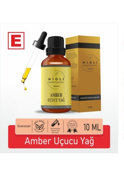 Amber Esansiyel Uçucu Yağ Buhurdanlık Yağı Aromaterapi Yağı 10 ml