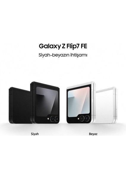 Galaxy Z Flip7 Fe 128 GB 8 GB Ram (Samsung Türkiye Garantili) Beyaz modelleri