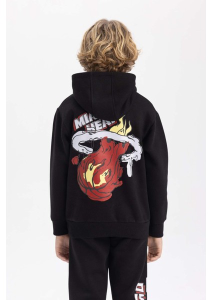 Erkek Çocuk NBA Miami Heat Kapüşonlu Kalın Sweatshirt B4799A823WN