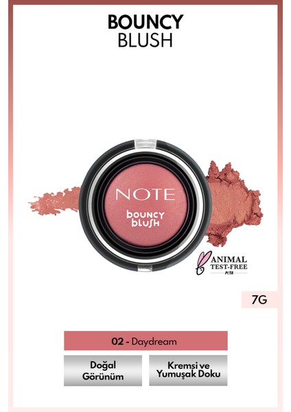 Bouncy Blush Yumuşak Kremsi Allık - 02 Daydream
