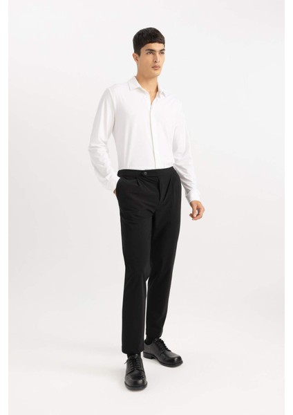 Jogger Yazlık Kumaş Pantolon Her Yöne Esneyen Düz Paça B6463AX24SP