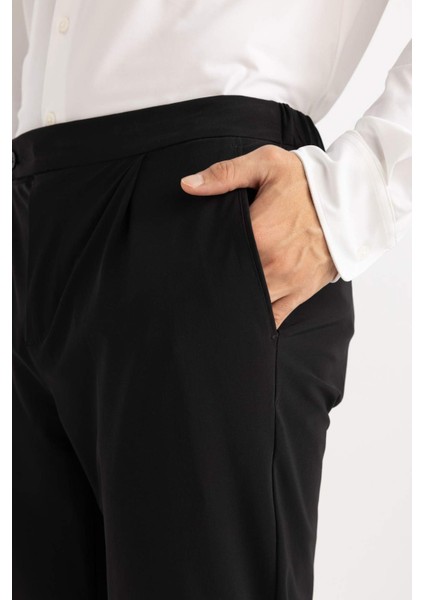 Jogger Yazlık Kumaş Pantolon Her Yöne Esneyen Düz Paça B6463AX24SP