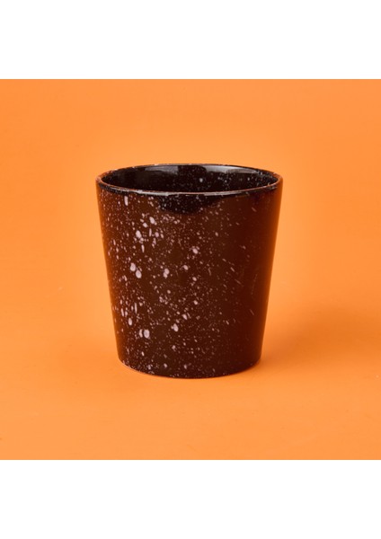 Seramik Saksı - Siyah - 13X13X13 cm