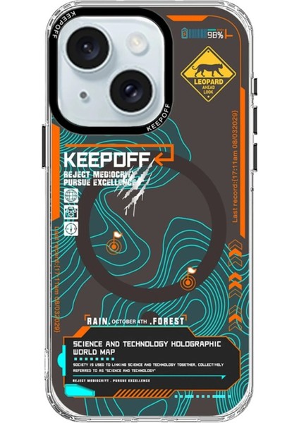 iPhone 15 Map Magsafe Kapak - Jungle