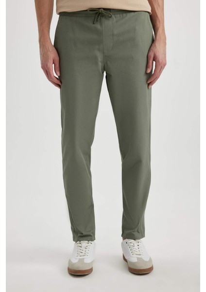 Yazlık Jogger Chino Pantolon Beli Bağcıklı Cepli Düz Paça Z9933AZ24SP