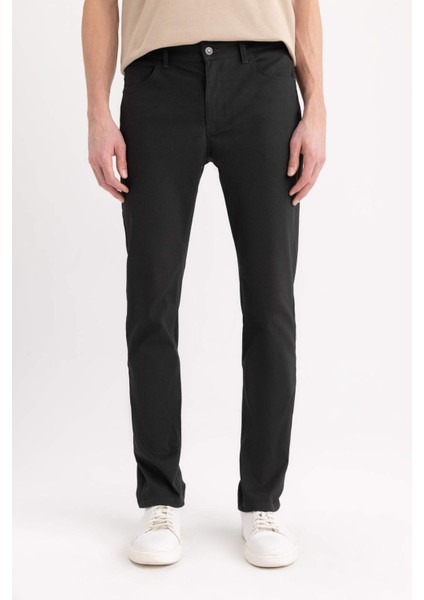 Yazlık Chino Kanvas Pantolon Slim Fit Dar Kesim Cepli Dar Paça T1055AZ24SP
