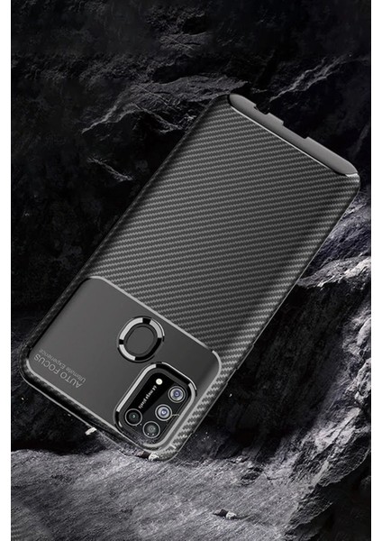 Samsung Galaxy M31 Kılıf Auto Focus Karbon Kapak - Kahverengi - CPT109347-4878 fırsatları