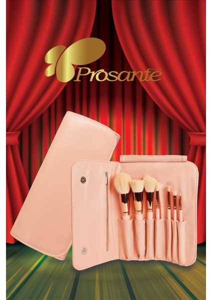 Beauty Makyaj Çantası ve Fırça Seti Pembe Renkli Profesyonel Makyaj Uygulamaları İçin fırsatları