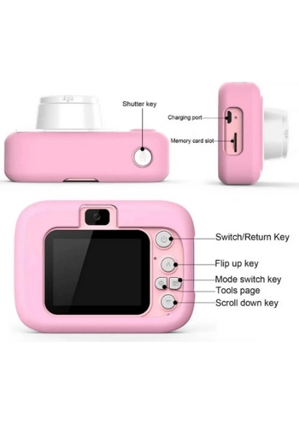 Hello Çocuk Dijital Fotoğraf Makinası 20 Mp Video Kaydedici 2.0 Inç Çift Kameralı KS-102
