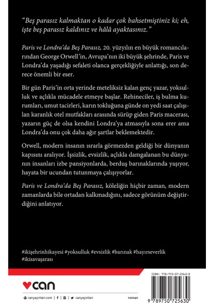 Paris ve Londra'da Beş Parasız - George Orwell fiyatları