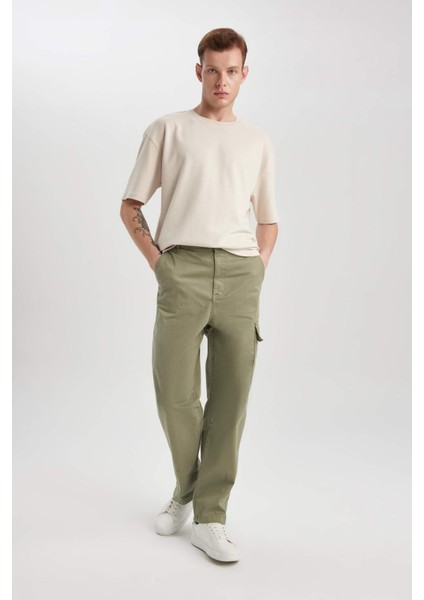 Gabardin Pantolon Baggy Fit Düz Paça Cepli B3664AX23AU indirimleri
