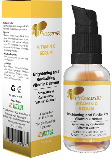 Canlandırıcı ve Aydınlatmaya Destek Sağlayan Vitamin C Serum 30 ml x 2 Adet modelleri
