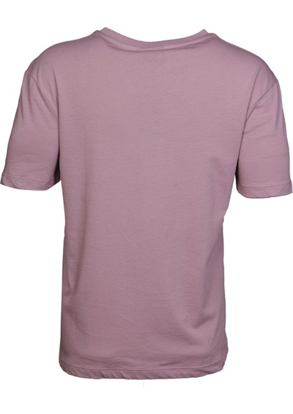 Calvina S/S Tee Yuvarlak Yaka Kısa Kollu Baskılı Mor Kadın Tişört modelleri