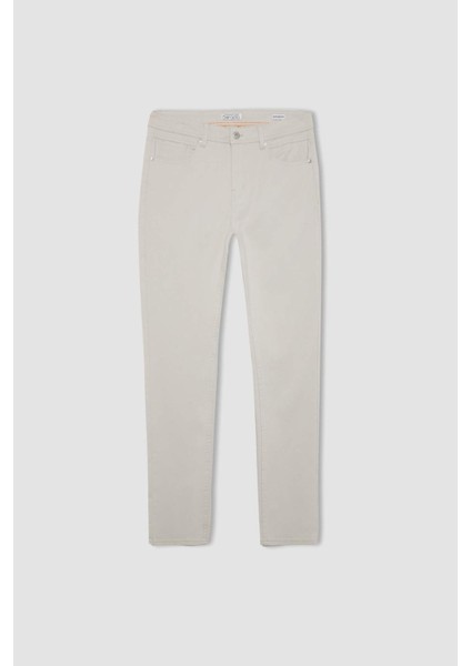 Yazlık Gabardin Chino Kanvas Pantolon Slim Fit Dar Kesim Dar Paça Cepli B2089AX24SP