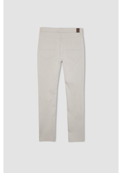 Yazlık Gabardin Chino Kanvas Pantolon Slim Fit Dar Kesim Dar Paça Cepli B2089AX24SP