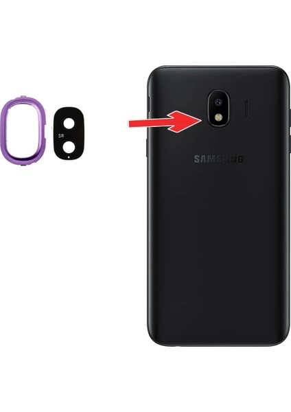 Samsung Galaxy J4 2018 Arka Kamera Lens FULL-(1903) - CPT101732-5337