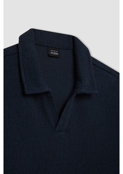 Regular Fit Polo Yaka Basic Düz Kısa Kollu Tişört B6533AX24SP
