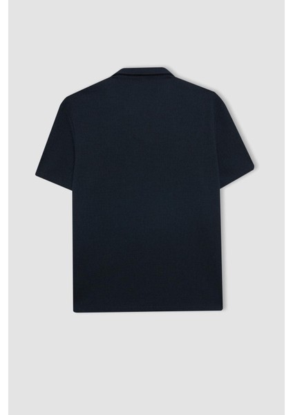 Regular Fit Polo Yaka Basic Düz Kısa Kollu Tişört B6533AX24SP