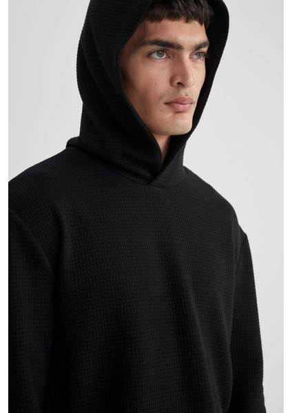 Oversize Geniş Kalıp Kapüşonlu Kapitone Sweatshirt B6492AX24SP