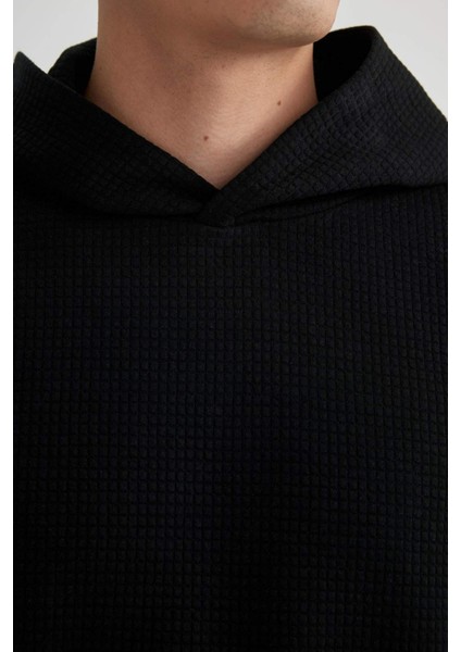Oversize Geniş Kalıp Kapüşonlu Kapitone Sweatshirt B6492AX24SP