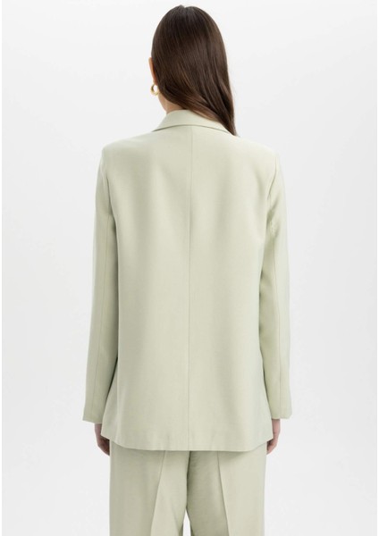 Loose Fit Kruvaze Yaka Düğmeli Blazer Ceket Z8276AZ24SM